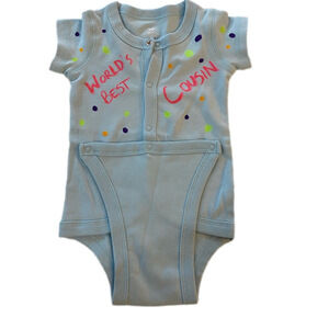 Personalized Koala Baby Onsie 6months- personalized- "worlds best cousin" NWT